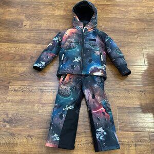 Molo snow suit set in space journey print